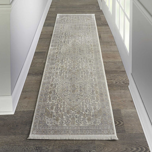 Nourison Lustrous Weave LUW02 Ivory / Beige Runner Rug