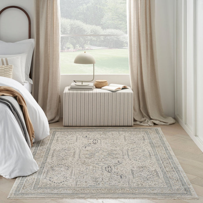 Nourison Lynx LNX01 Ivory Grey Blue Rug