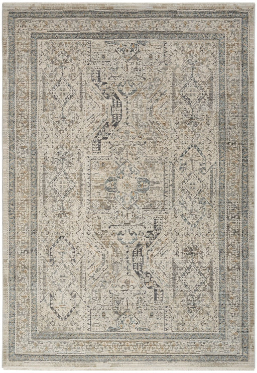 Nourison Lynx LNX01 Ivory Grey Blue Rug