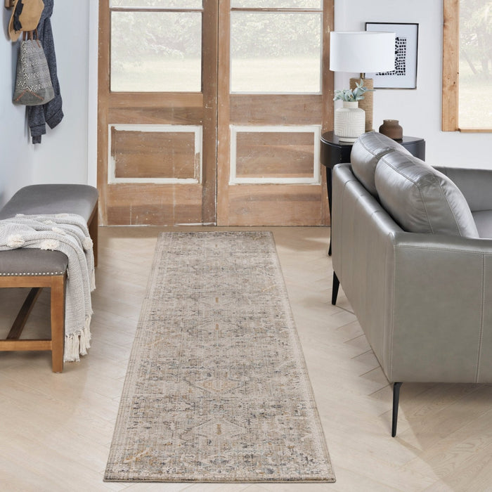 Nourison Lynx LNX02 Ivory Taupe Runner Rug