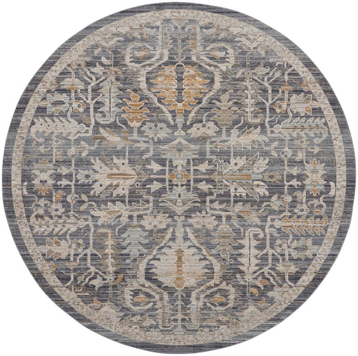 Nourison Lynx LNX02 Navy Round Rug