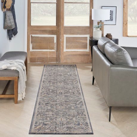 Nourison Lynx LNX02 Navy Runner Rug