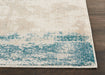 Nourison Maxell MAE13 Ivory Teal Runner Rug