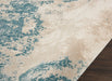 Nourison Maxell MAE13 Ivory Teal Runner Rug