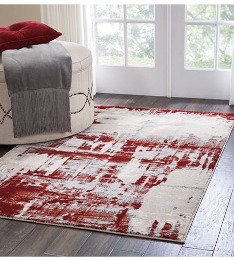 Nourison Maxell MAE14 Ivory Red Rug