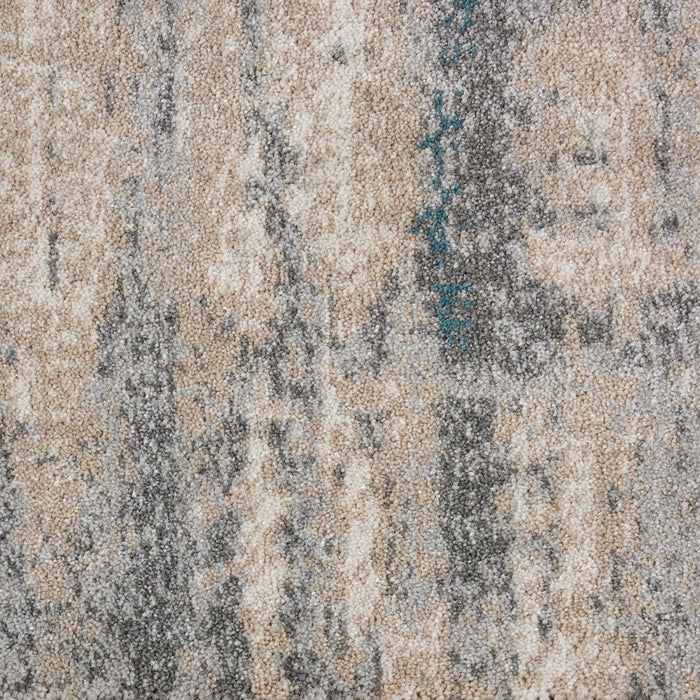 Nourison Maxell MAE17 Ivory Teal Runner Rug