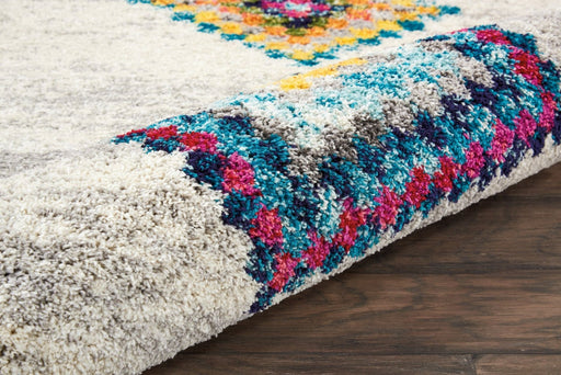 Nourison Nomad NMD04 Cream Grey Rug
