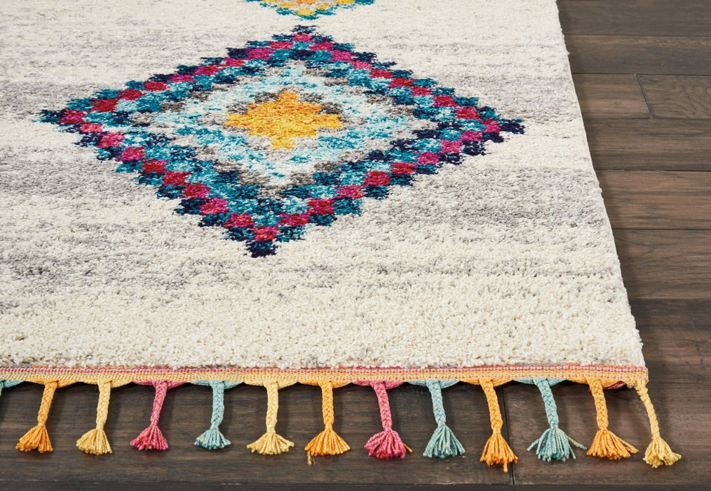 Nourison Nomad NMD04 Cream Grey Rug