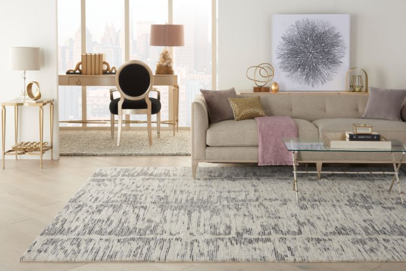 Nourison Ocean OCP03 Cream Charcoal Rug