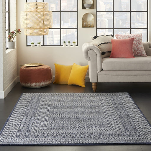 Nourison Palermo PMR04 Navy / Grey Rug