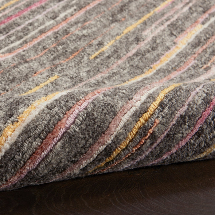 Nourison Plateau PAE01 Grey Flame Rug
