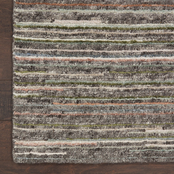 Nourison Plateau PAE01 Grey Green Rug