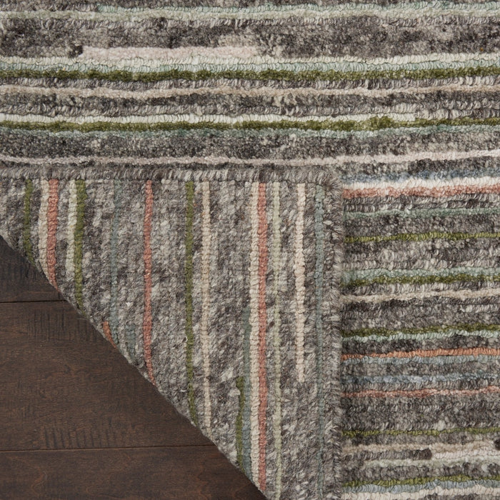 Nourison Plateau PAE01 Grey Green Rug