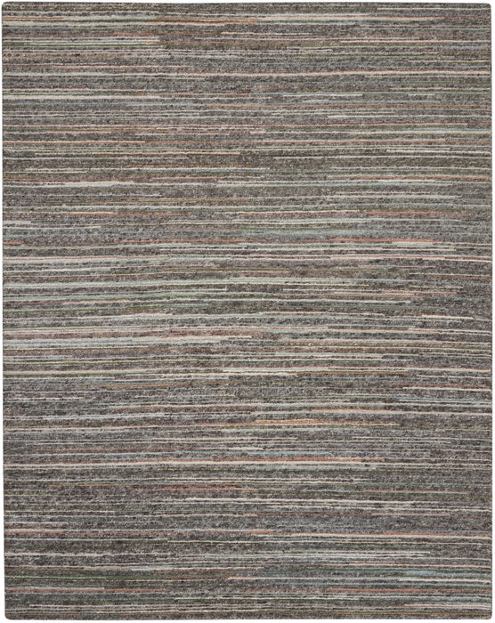 Nourison Plateau PAE01 Grey Green Rug