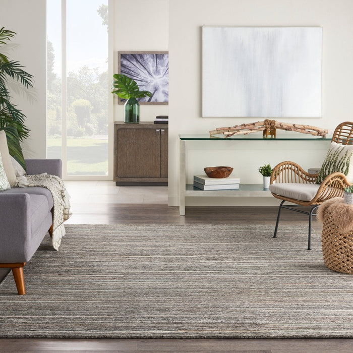 Nourison Plateau PAE01 Grey Green Rug