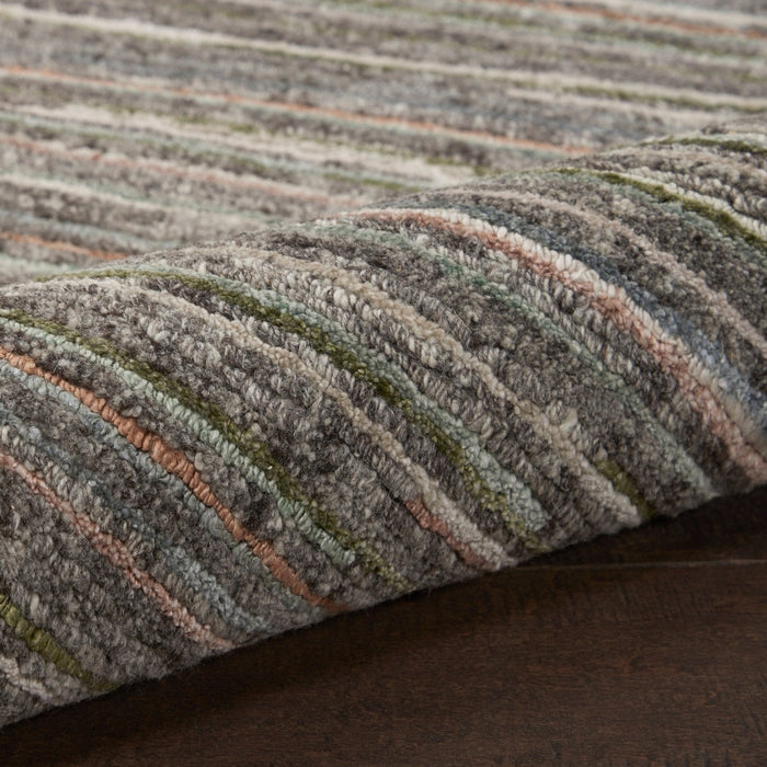 Nourison Plateau PAE01 Grey Green Rug