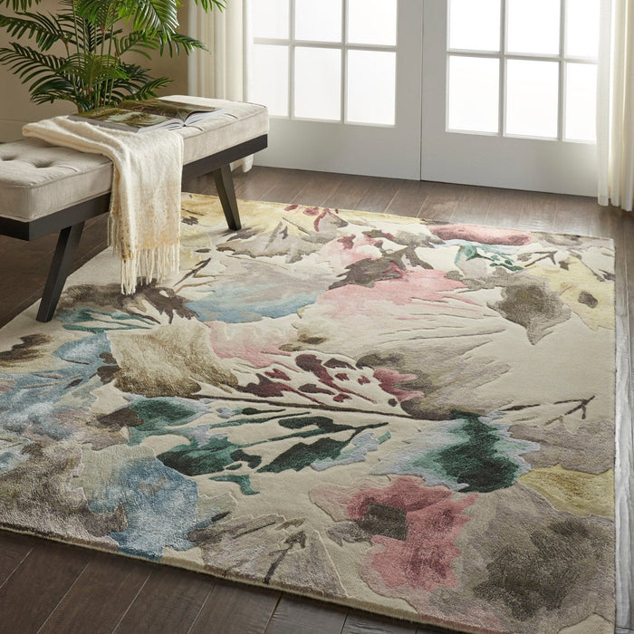 Nourison Prismatic PRS15 Beige Multi Rug