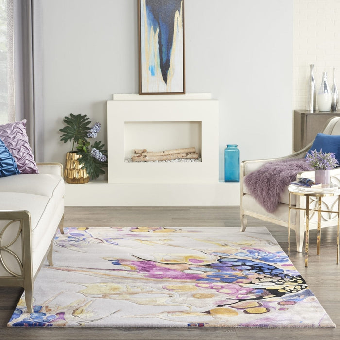 Nourison Prismatic PRS20 Grey Lilac Multi Rug