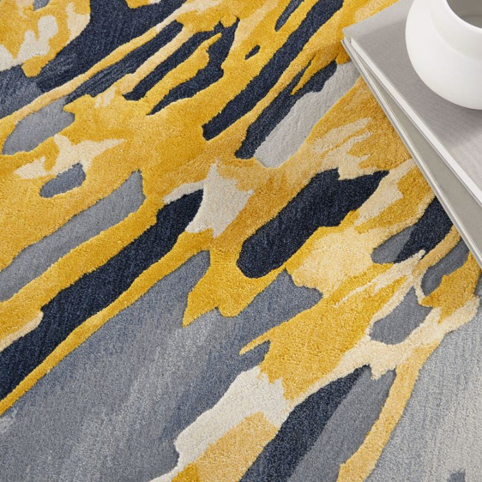 Nourison Prismatic PRS24 Grey Gold Rug