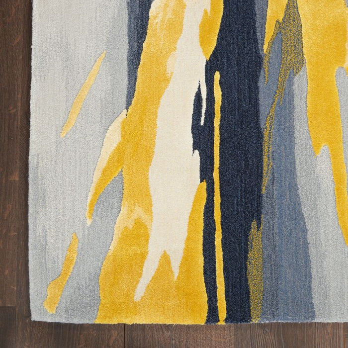 Nourison Prismatic PRS24 Grey Gold Rug