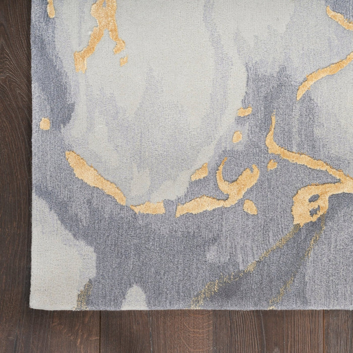 Nourison Prismatic PRS28 Grey Gold Rug