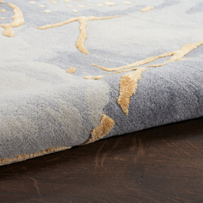 Nourison Prismatic PRS28 Grey Gold Rug