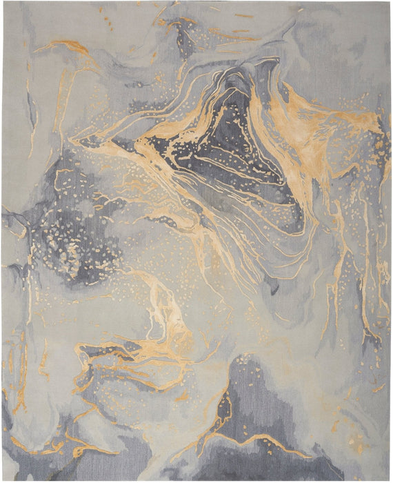 Nourison Prismatic PRS28 Grey Gold Rug