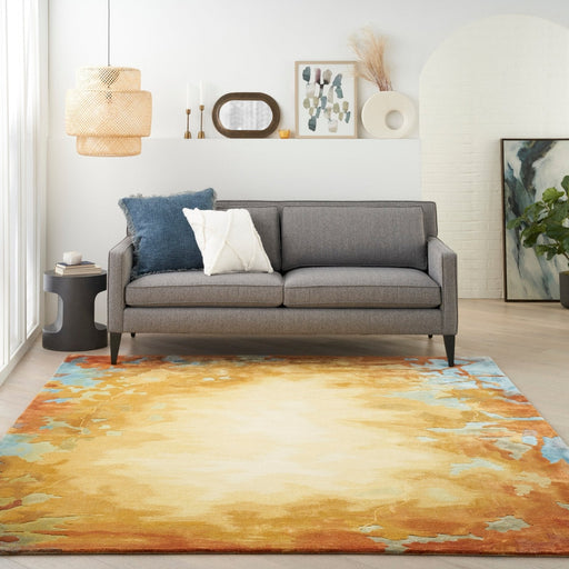 Nourison Prismatic PRS29 Gold Multicolour Rug