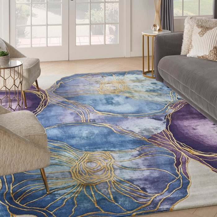 Nourison Prismatic PRS32 BLGLD Rug