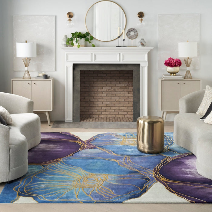 Nourison Prismatic PRS32 BLGLD Rug
