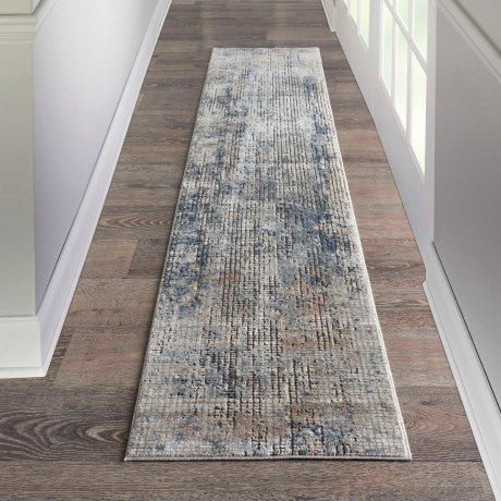 Tappeto runner Nourison Quarry QUA02 blu beige