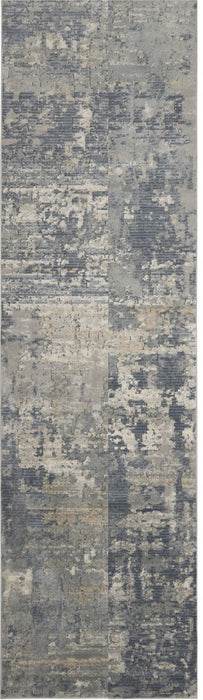 Nourison Quarry QUA04 Grey Beige Runner Rug