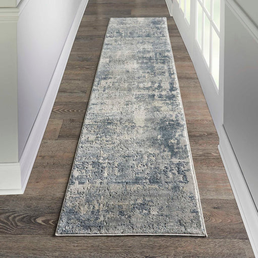 Nourison Quarry QUA04 Grey Beige Runner Rug