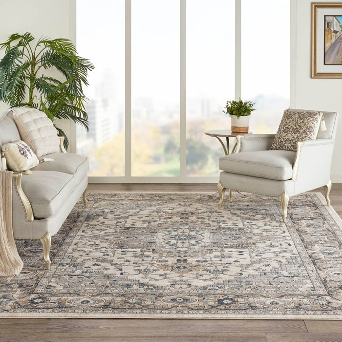 Nourison Quarry QUA05 Beige Grey Ivory Rug