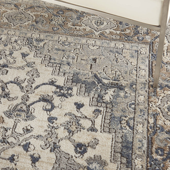 Nourison Quarry QUA05 Beige Grey Ivory Rug