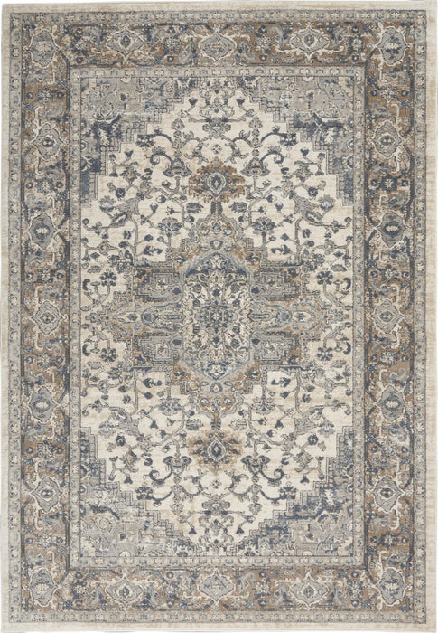 Nourison Quarry QUA05 Beige Grey Ivory Rug