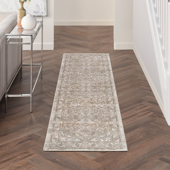 Nourison Quarry QUA05 Beige Runner Rug