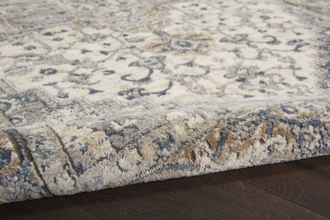 Nourison Quarry QUA05 Ivory Grey Runner Rug