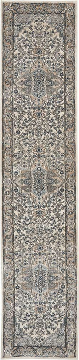 Nourison Quarry QUA05 Ivory Grey Runner Rug