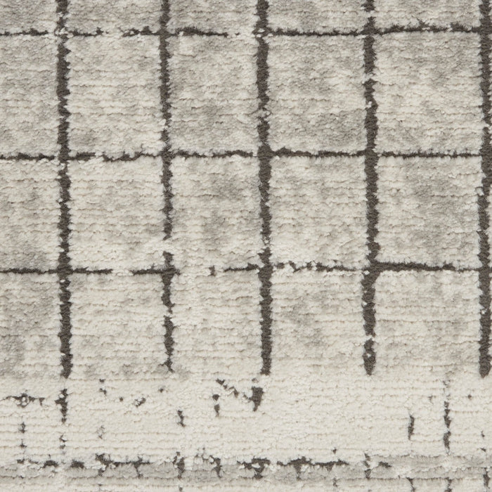Nourison Quarry QUA13 Ivory Grey Runner Rug