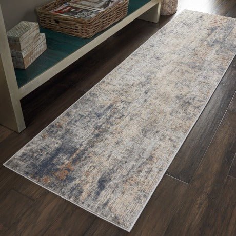 Nourison Rustic Textures RUS01 Grey Beige Runner Rug