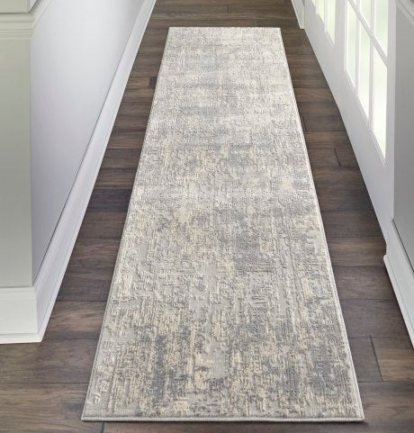 Nourison Rustic Textures RUS01 Ivory Silver Runner Rug