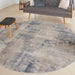 Nourison Rustic Textures RUS05 Beigegrijs rond vloerkleed