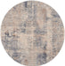 Nourison Rustic Textures RUS05 Beigegrijs rond vloerkleed