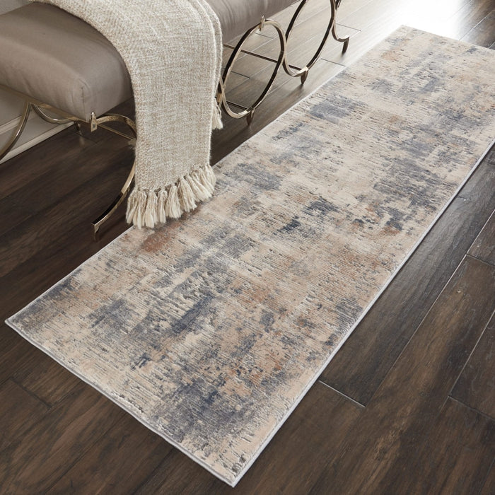 Nourison Rustic Textures RUS05 Beige / Grey Runner Rug
