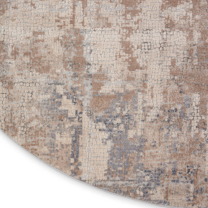 Nourison Rustic Textures RUS06 Beige Grey Round Rug
