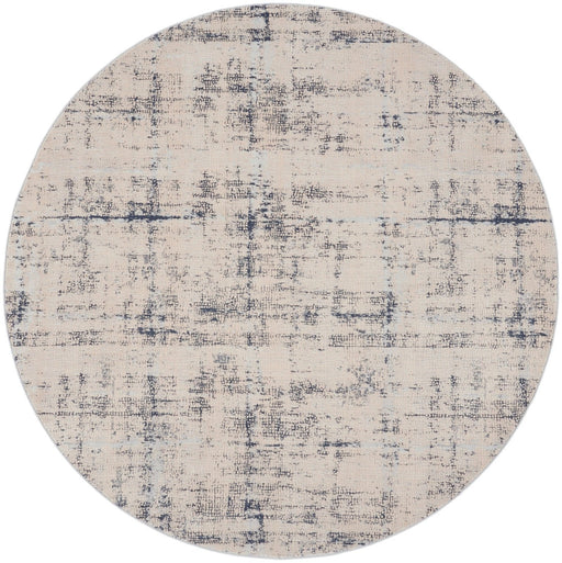 Nourison Rustic Textures RUS06 Ivory Blue pyöreä matto