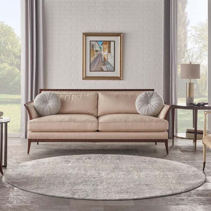 Nourison Rustic Textures RUS07 Grey Beige Round Rug