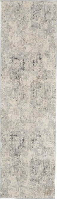 Nourison Rustieke Textures RUS07 Grijs Beige Runner Vloerkleed