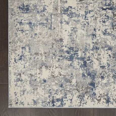 Nourison Rustic Textures RUS07 Tappeto runner blu grigio avorio